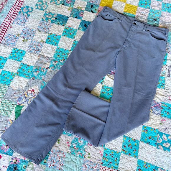 Vintage 80s/90s Levi's 549 Grey Bootcut Leather Jerky Tag Action Slacks USA 38 - Picture 1 of 7